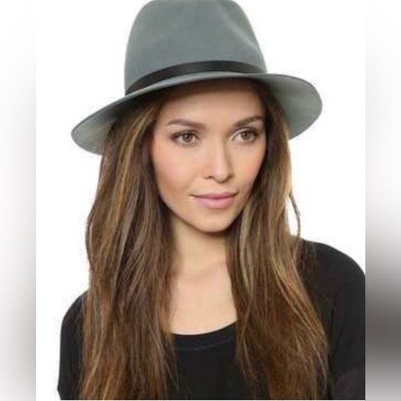 rag & bone Women’s Slate Gray Felt Floppy Brim Fedora Size Medium main image 2
